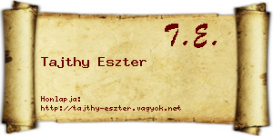 Tajthy Eszter névjegykártya