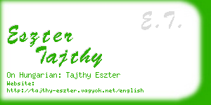 eszter tajthy business card